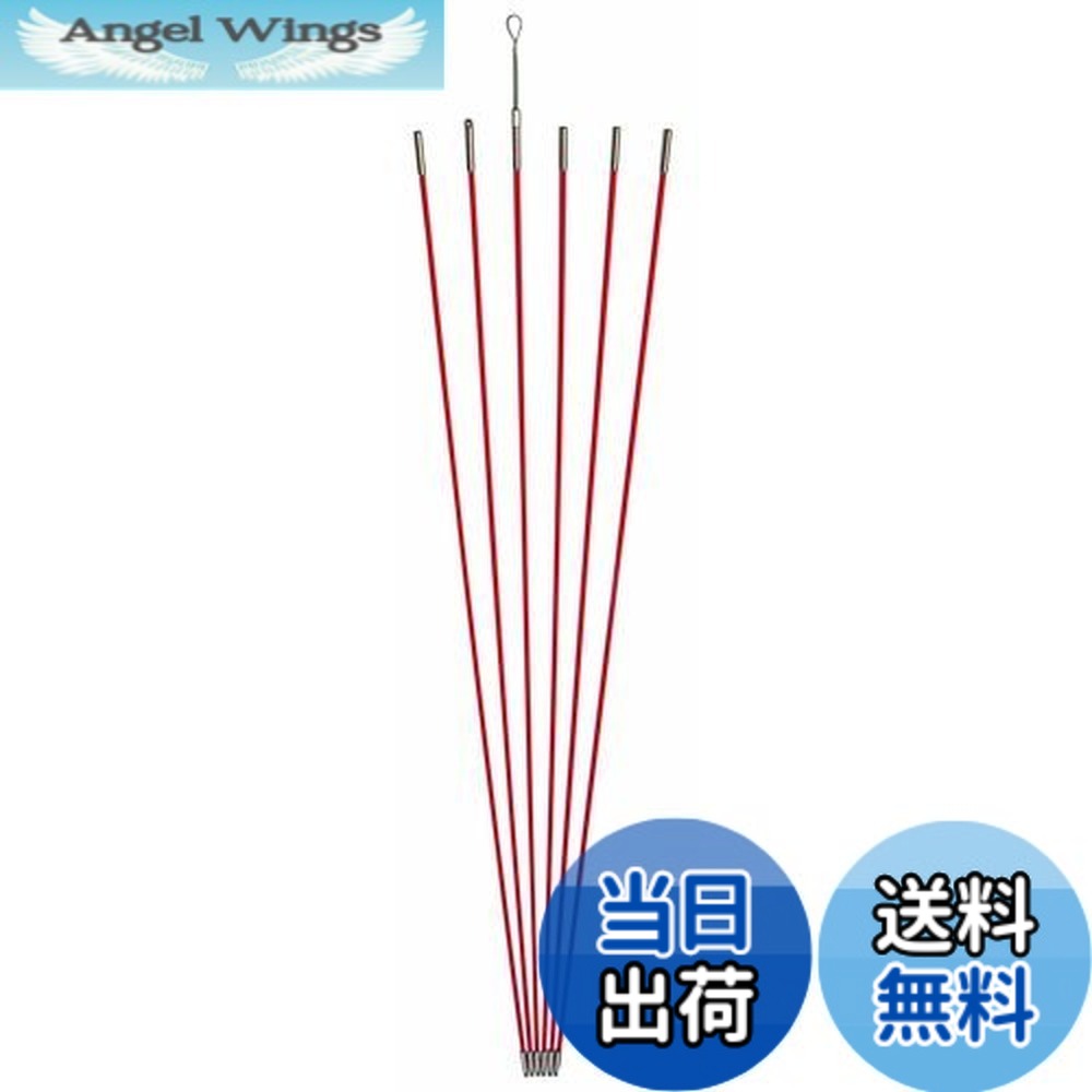 【送料無料】デンサン ジョイント釣り名人Jr. φ5mmx 1.0m オレンジ 6本 ケーブル索引具 JF-5030