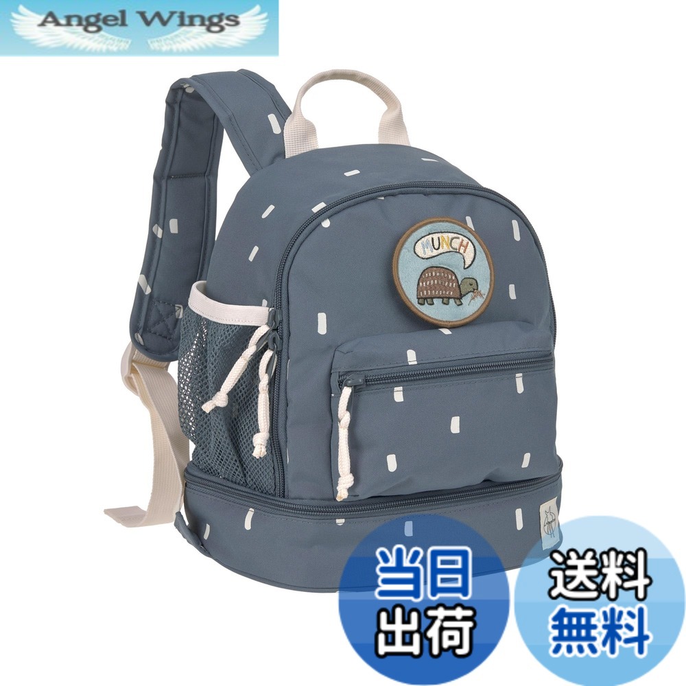 【貨物輸送無料】LSSIG Kinderrucksack mit Brustgurt Kindergartentasche Kindergartenrucksack 27 糎, 6,5 Liter, 3 Jahre/Mini Backpack Happy Prints Dunkelblau