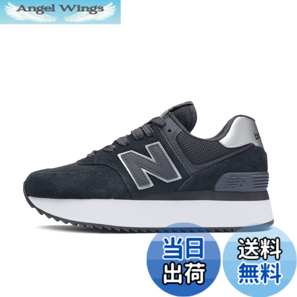 【送料無料】new balance(ニューバランス) レディース WL574Z 574+ 厚底 現行モデル レディーススニーカー 色：NJ(BLACK)、サイズ：23.5 cm B