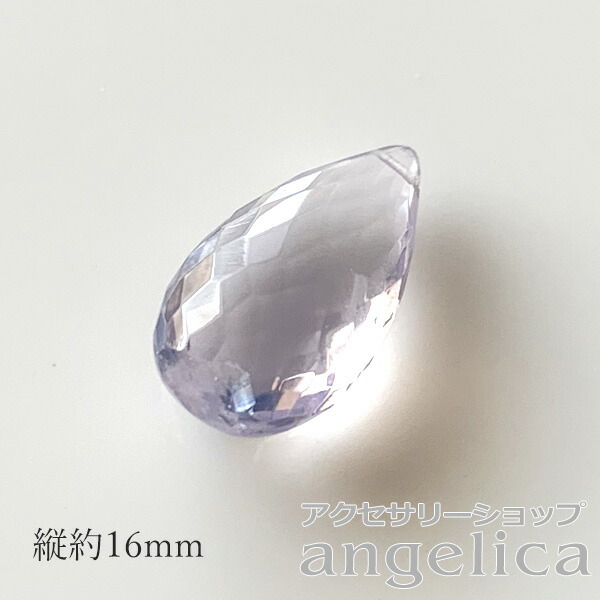 【むつき★3点】宝石質ラベンダークォーツの大粒変形カットイヤリング 透き通る花弁のような～ ラベンダークォーツの粒飾りペンダント
