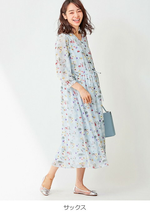 楽天市場 マタニティ ワンピース 授乳しやすい 花柄シフォンワンピース 産前 産後 妊婦服 マタニティー マタニティワンピース 秋 春 春夏 大きいサイズ レディース マタニティ授乳服ベビー Angeliebe