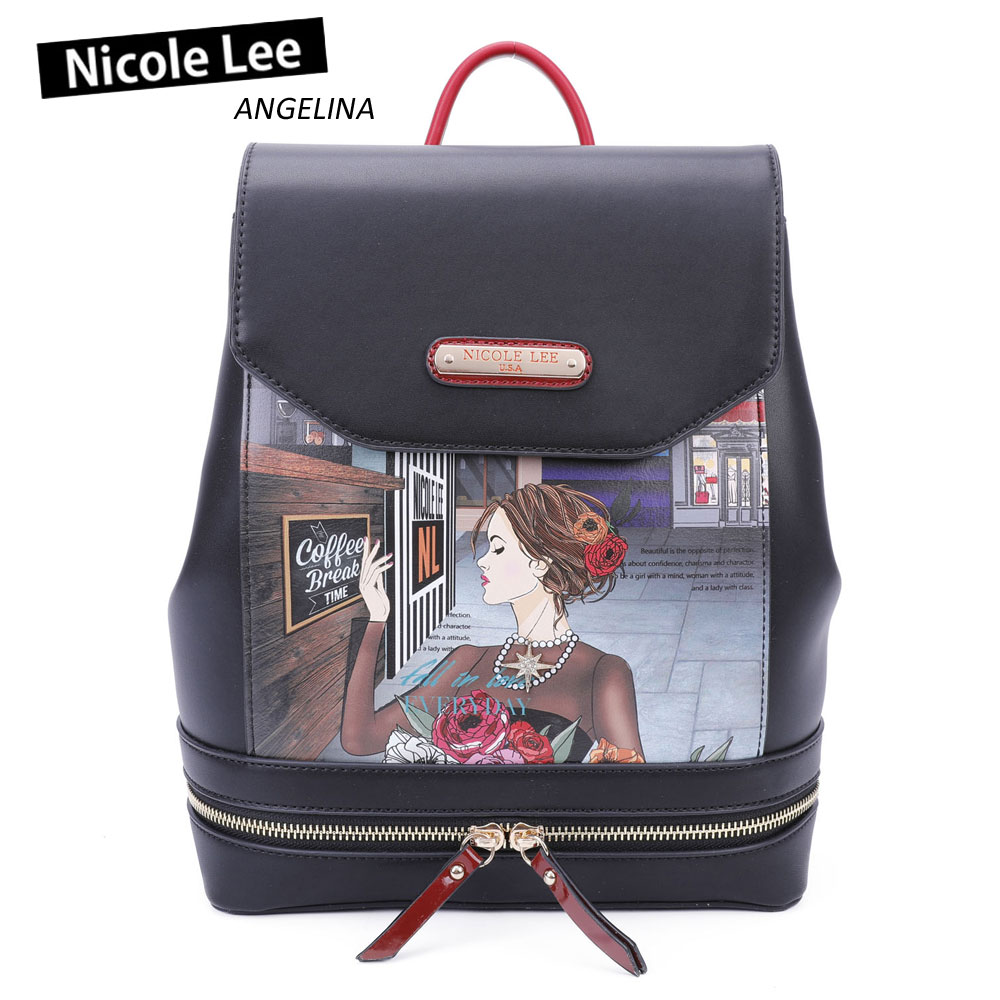 最高の Nicole Lee ニコールリー Fal Falling In Love ブラック レディース エレガンス ガール リュック 春夏秋冬 ビーガンレザー ヴィーガン 人気 ママ ブランド バック 30代 40代 代 底鋲 クラシカル アンティークレトロ 特売 Www Audiomercados Com