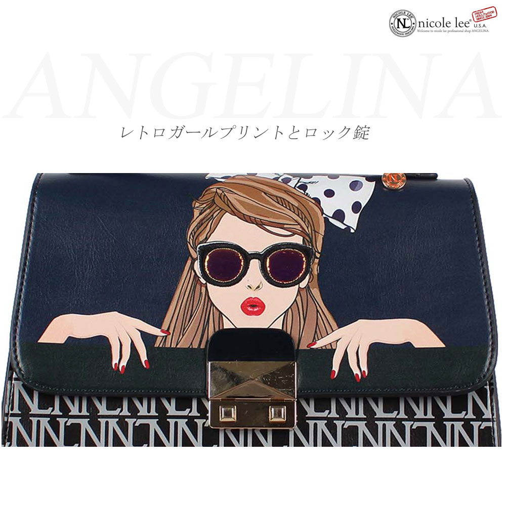 Nicole Lee ニコールリー ヴィトン レノマ Swh Seemysweetheart Nlモノグラム柄 ニコールリー ガール リュックバッグ スクエア バックパック レザー レディース バッグ 底鋲 大きめ 人気 おしゃれ ママ ブランド バック 30代 40代 代 アニメ 革 Angelina