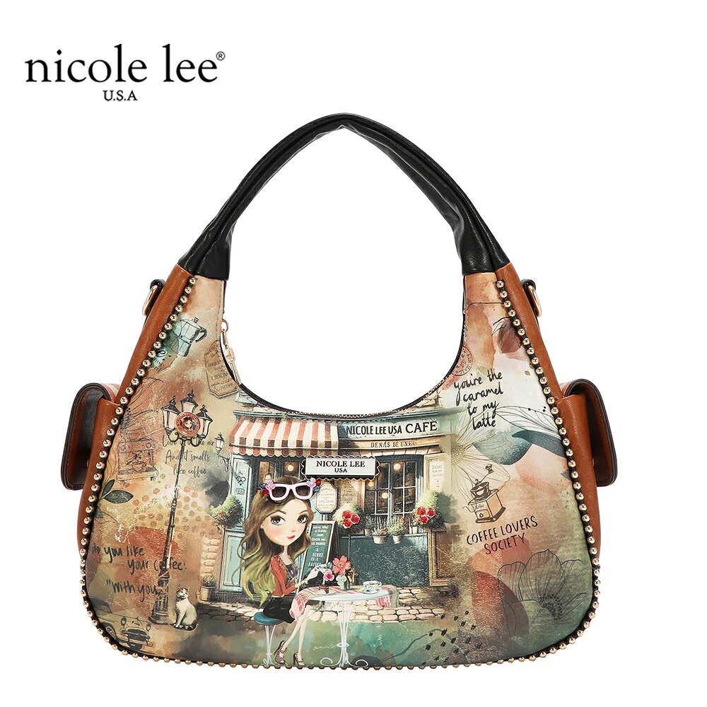 2026新作 分量制限事項 NICOLE LEE ニコールリー VF17606 VIRTUAL FRIEND HANDBAG レディース 御姉さん刷り上げる ハンドバック 赤銅色 2WAY ショルダーバッグ レトロクラシカル うしろ側  ニコルロバート・エドワード・リー ナナメ掛け グラデーション スタッズ 御花ビーズ飾 成年者好いたらしい 三日月御徒面子