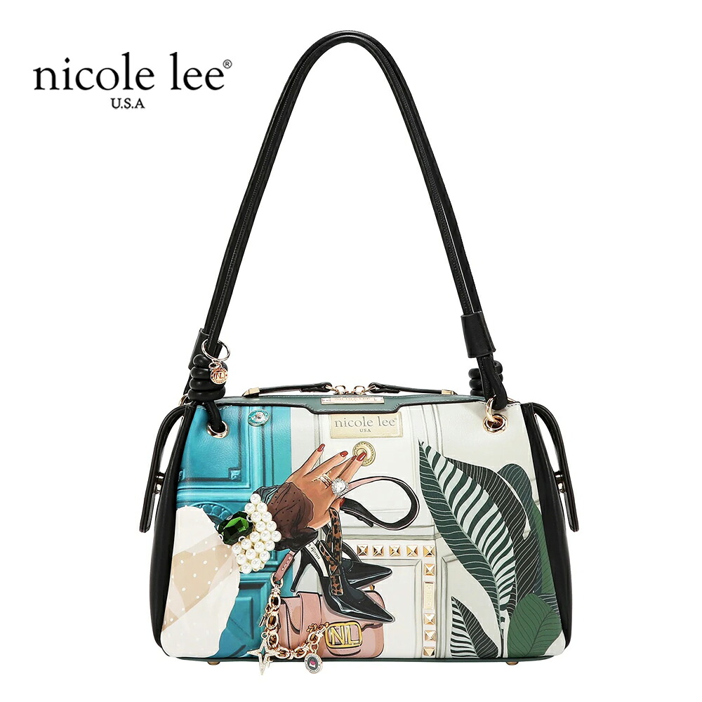 2026新作 数量限定 NICOLE LEE ニコールリー EMO17407 EMOTION EMOTION LONG STRAP BAG レディース ロングストラップバッグ ショルダーバッグ 30代 40代 20代 エレガント 鞄 ヴィーガンレザー ボタニカル セレモニー アップリケ パール スタッズ チェーン ラインストーン｜ANGELINA - アンジェリーナ 16,401円