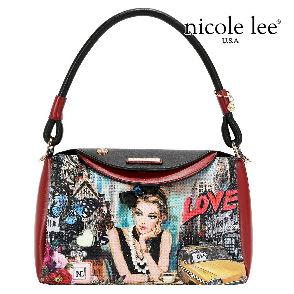 2026新作 物量制限事項 NICOLE LEE ニコールリー SI17447 SABINA IMAGINES HOBOBAG ニューヨーク州  芸術 ショルダーバッグ  キラキラ 通い通学 ダイヤモンドカラーストーン 珠玉ビジュー ハンドバック 古典派音楽鉄道車両 夢見鳥 ミニ御徒面子 2WAY 肩先 小さめ クラッチペダル 今めかしい