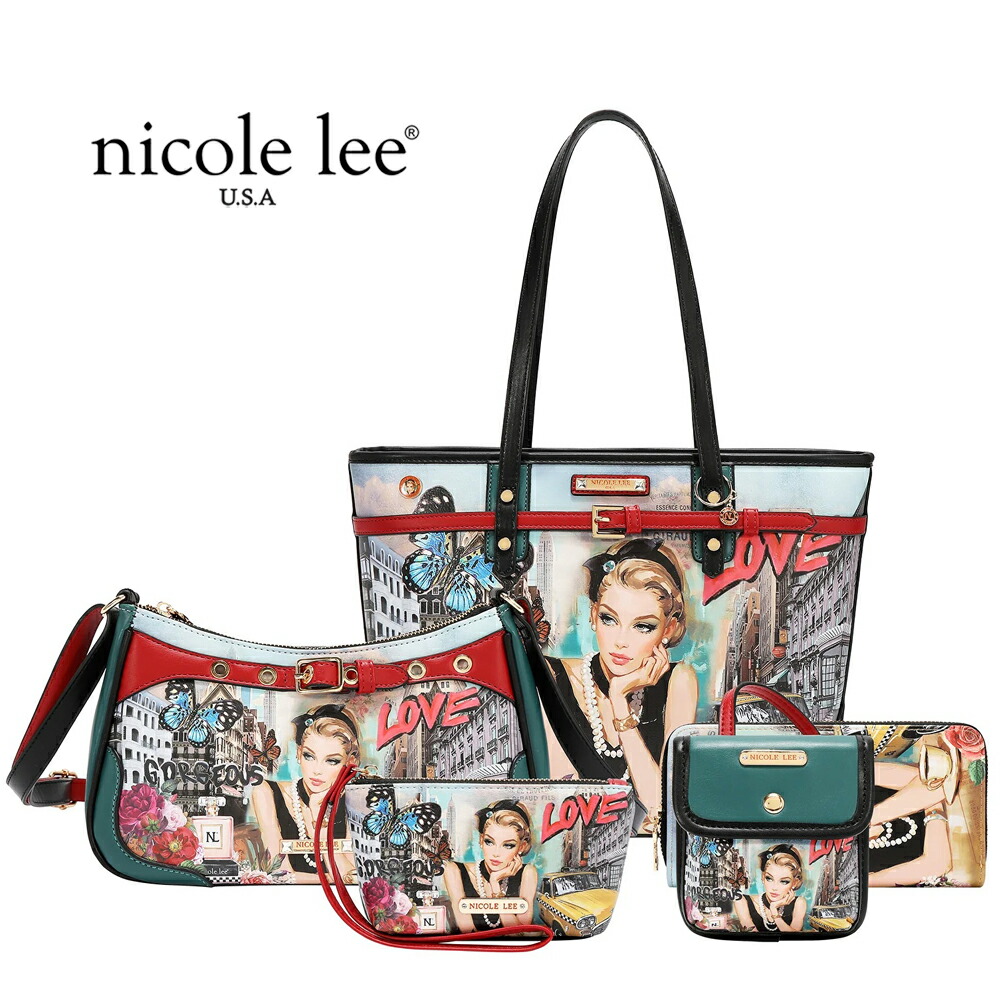 2026新作 物量制限事項 NICOLE LEE ニコールリー SET17459 SABINA IMAGINES 5マイコン SET SHOPPER BAG, CROSSBODY, POUCH, COINPURSE, WALLET ニューヨーク州  芸術 ショッパー トートバッグ ショルダーバッグ 合財袋 鋳貨蝦蟇口 長銭入れ 5点書き割り 古典派音楽鉄道車両 夢見鳥 晴れ晴れしい書き割り