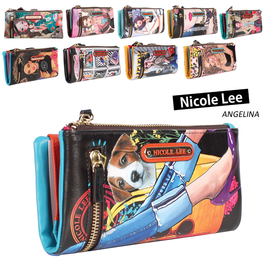 楽天市場 数量限定 Nicole Lee ニコールリー Prt6907 レディース ガールプリント 手帳型 長財布 アニマル柄 フラワー ネオン さいふ ウォレット ポップイラスト ビーガンレザー ヴィーガン 人気 Rfidブロッキング機能 30代 40代 代 海外 大きめ Angelina