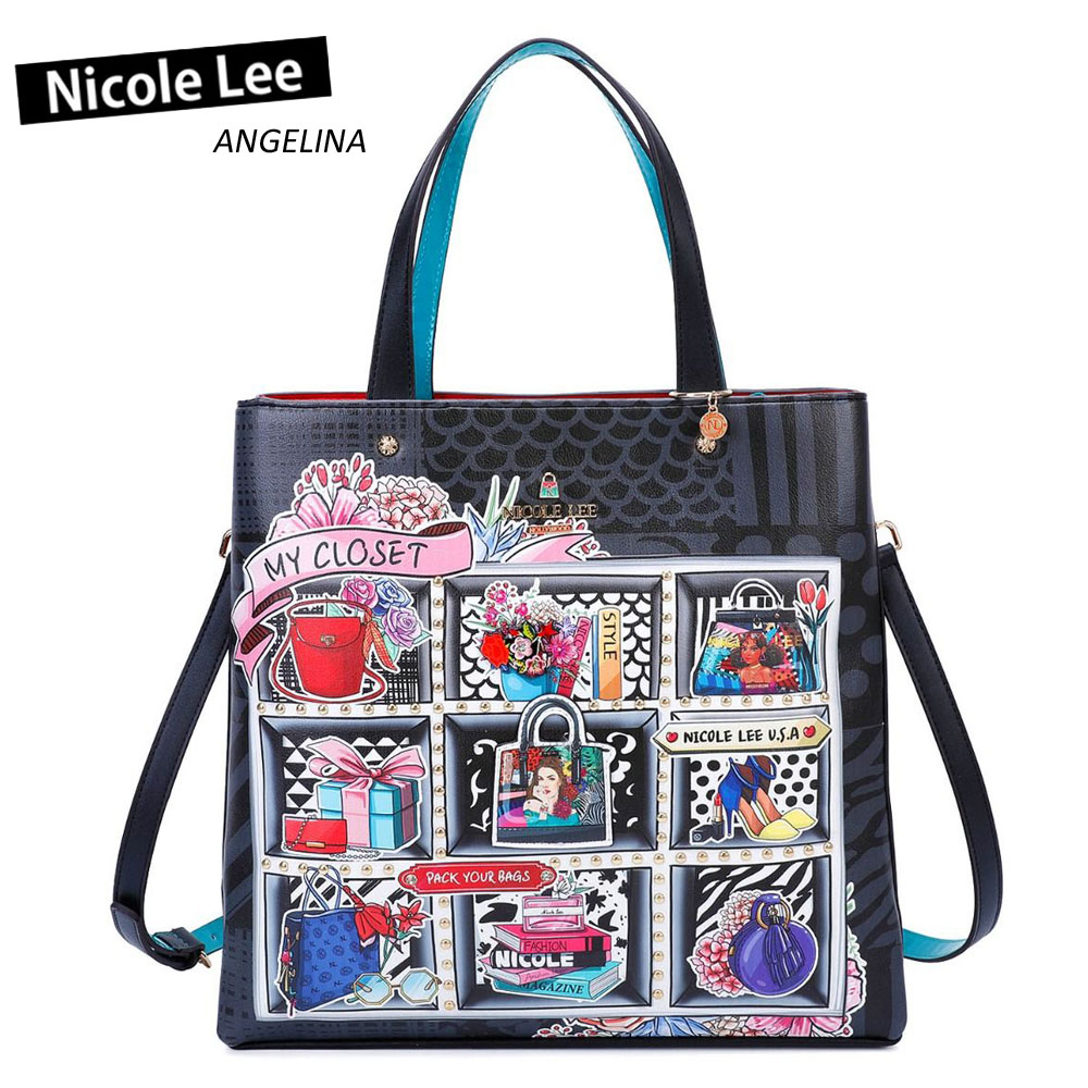 50 Off 21 Nicole Lee ニコールリー Mc My Closet レディース トートバッグ ハンドバッグ スクエア バッグ クローゼット ショルダー 大きめ ビーガンレザー ヴィーガン 底鋲 ママ ブランド バック 30代 40代 代 春夏秋冬 花柄 50 Off Babymarket Hu