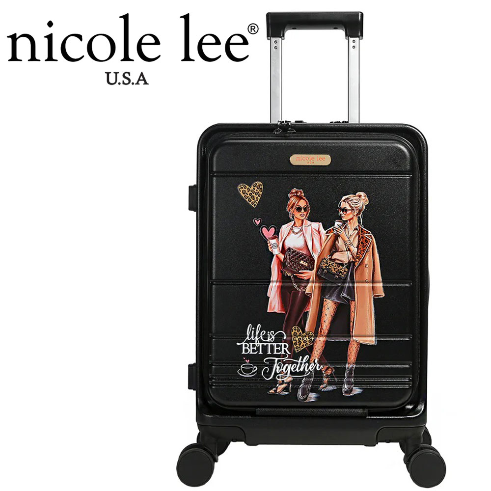 NICOLE LEE ニコールリー HC4020 LADIES NIGHT OUT レディース ニコル リー 20 インチ機内持ち込み キャリーバッグ 旅行 バック スーツケース キャスター 段階調節キャリーバー ニコルリー nicolelee インスタ 海外 帰省 大容量 ハードケース トランクケース｜ANGELINA - アンジェリーナ