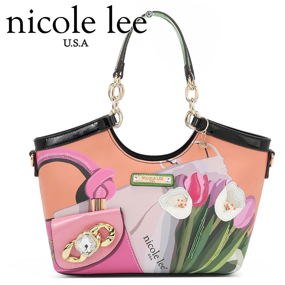 分量制限事項 NICOLE LEE ニコールリー VB17242 VIOLET BLOSSOM 2WAY ハンドバック レディース ビーガンレザー 肩部 30代 40代 20代 50代 通い通学 大きめ 色合い石ころ 御花 桜サクラ色 儀式用 胸花 色合い石ころ 相撲取り草 雅びやか ハレノヒ 雅びやか
