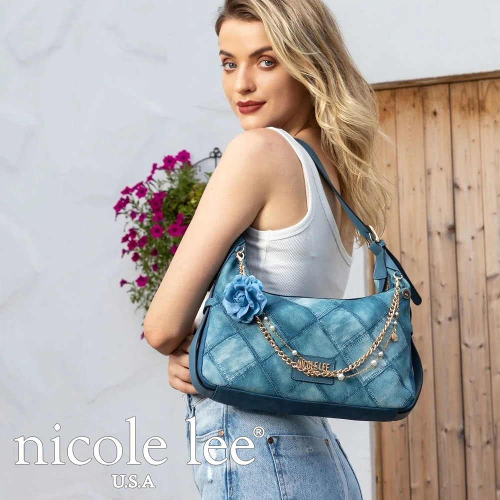 [希少] Nicole Lee 2way ショルダーデニムハンドバッグ Nicole Lee 2way ショルダーデニムハンドバッグ