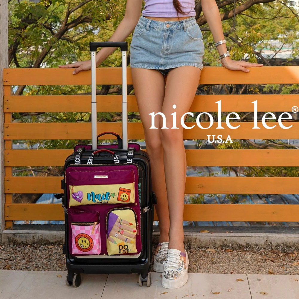 数量限定 NICOLE LEE ニコールリー PRT17301 MARTHA TRAVELS ITALY ラゲッジハーネス レディース マルチポケット スーツケース ビーガンレザー ヴィーガン 30代 40代 20代 フラワー インスタ プレゼント イタリア 花柄 パソコン収納 ダイヤモンドラインストーン 旅行｜ANGELINA - アンジェリーナ