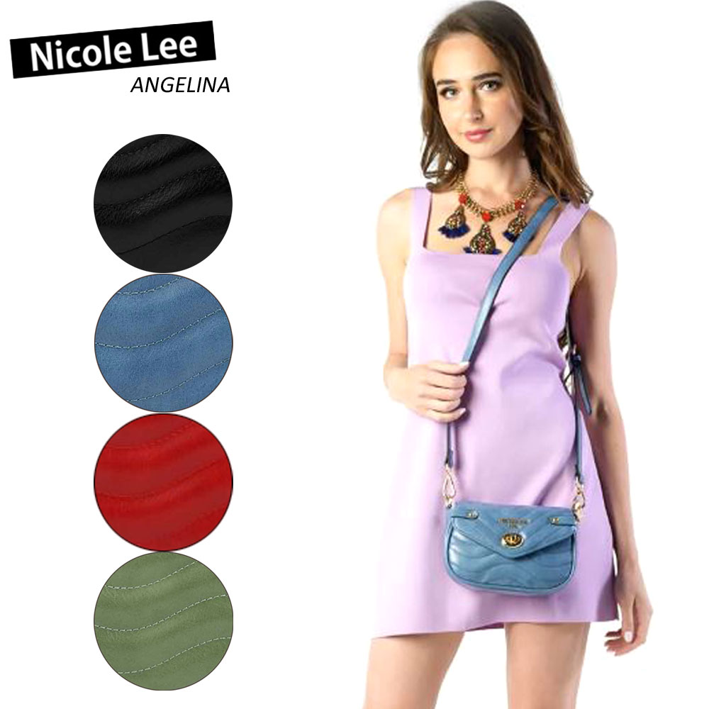 寸法押さえる NICOLE LEE ニコールリー P16293 ALMA CROSSBODY レディース キルティング ミニ御徒面子 肩肉 小さめ 春夏秋冬 ビーガンレザー ヴィーガン 一般受け 30代 40代 20代 SDGs サステナブル  旅する 価値高い品入れ 合切袋 ハンドバック ヴィンテージ