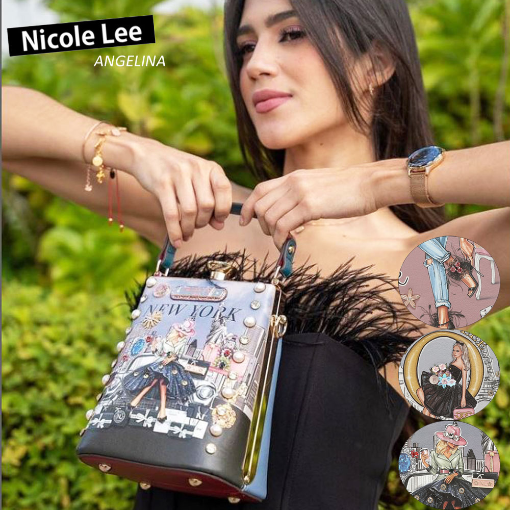 物量制限事項 NICOLE LEE ニコールリー PRT16613 レディース 古典的 ガマグチ ハンドバック 肩先 ビジュー ビーガンレザー ヴィーガン 30代 40代 20代 サステナブル SDGs インスタ 差し上げ物  ビジュー ビーズ お花スパンコール パール