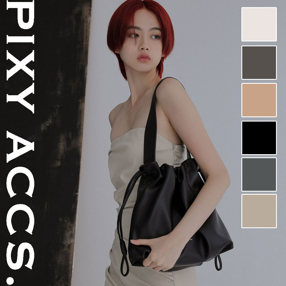 引き請ける付 返品聞き届ける  日本定まり代わりになる店  PIXY ACCS. ピクシーアックス  GR230010 レディース 資産家 ロゴタイプ 合財袋 ドローコード ショルダーバッグ ハンドバック トートバッグ 商行為 雅びやか 通い通学 なめし革 一般受け 20代 30代 40代 50代 60代 中華民国 Lullaby 拉・塑小包 GRN-RE