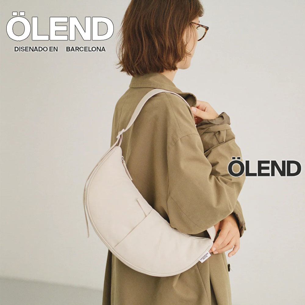 保証付 返品OK Olend バルセロナ オーレンド MOON BAG ナイロン 2WAY ショルダーバッグ 斜め掛け クロスボディ レディース instagram 人気 軽い 撥水 20代30代 40代 50代 プレゼント おレンド ユニセックス クッション パデッドバッグ ハーフムーンバッグ 三日月｜ANGELINA - アンジェリーナ 27,720円