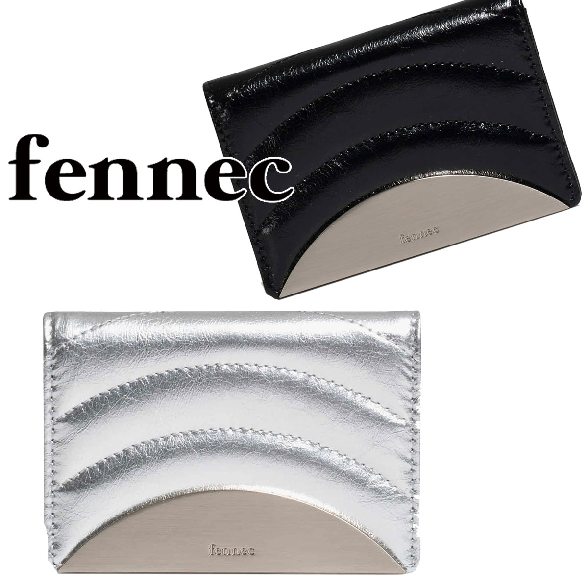 保証付 返品OK Fennec フェネック 日本 正規品 2026 日本未入荷ブランド CRINKLE MOONRISE QUILTING POCKET D キルティング カーブ型 メタル コンパクト ショートウォレット 本革 レザー 財布 ミニ財布 カウレザー ユニセックス 名刺入れ ロゴ コインケース アコーディオン|ANGELINA - アンジェリーナ