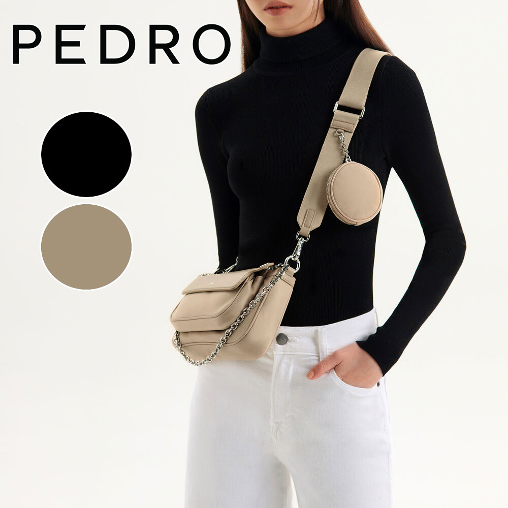 引き受ける付 返品差しゆるす   日本 置き目品  日本未入荷ブランド名 PEDRO ペドロ  PW2-75210093-4 Dilone Nylon Double Flap Shoulder Bag ナイロン 2way ショルダーバッグ 分かりやすい サコッシュ  通い通学 外国で旅する 上半身御徒面子 一般受け 20代 30代 40代 50代 60代 曲がった掛け インスタ