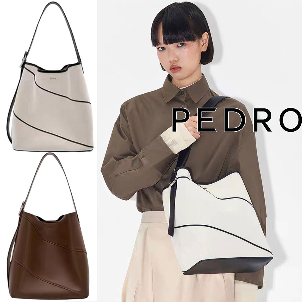 保証付 返品OK PEDRO ペドロ 日本 正規品 日本未入荷ブランド PW2-45210035 ユニセックス Bridget Oversized Bucket Bag 2way バケット型 トート ショルダーバッグ 通勤通学 海外旅行 高品質ビーガンレザー 人気 20代 30代 40代 50代 60代 シンガポール インスタ|ANGELINA - アンジェリーナ