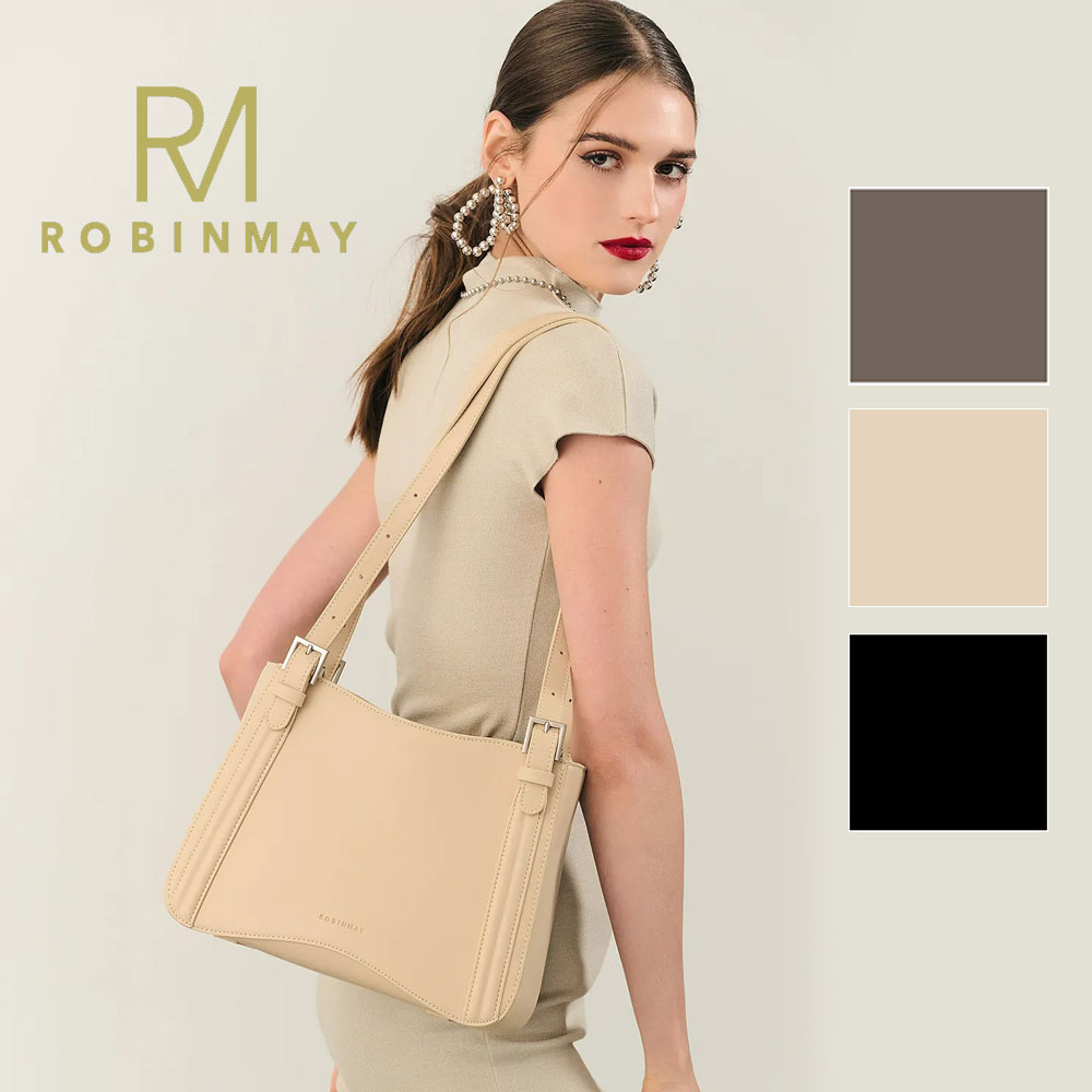 保証付 返品OK  正規品 ROBINMAY ロビンメイ  WB068 Quiet Ocean Shoulder Bag レディース  調整可能トートバッグ ショルダー 大容量 春夏秋冬 ビーガンレザー ヴィーガン 30代 40代 20代 SDGs サステナブル お仕事バッグ シンプル 台湾発 肩掛け ハンドバッグ