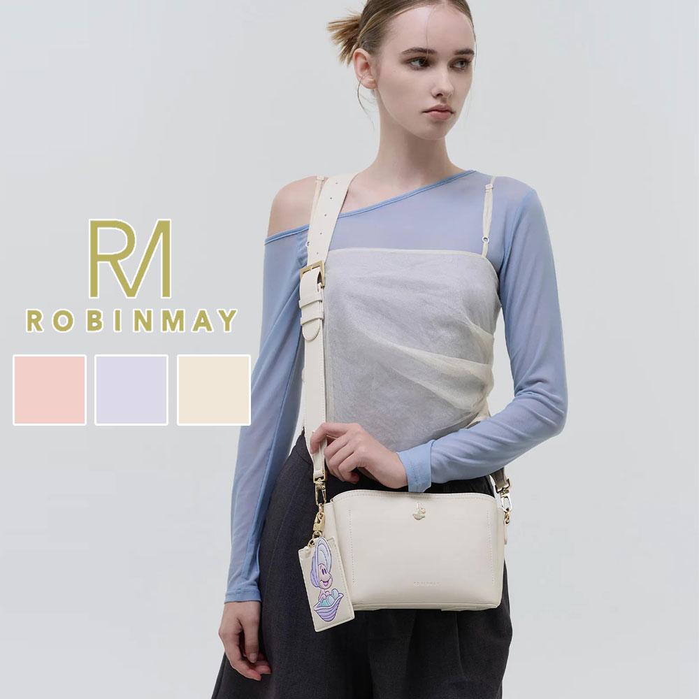 2026新作 保証付 返品OK 正規品 ROBINMAY ロビンメイ C388 ディズニー コラボ カジュアル パフサンドイッチクロスボディバッグ オイスターベイビーシリーズ 台湾 20代 30代 40代 50代 60代 公式 カードホルダー付き 通勤通学 ショルダーバッグ 仕切り パステルカラー｜ANGELINA - アンジェリーナ