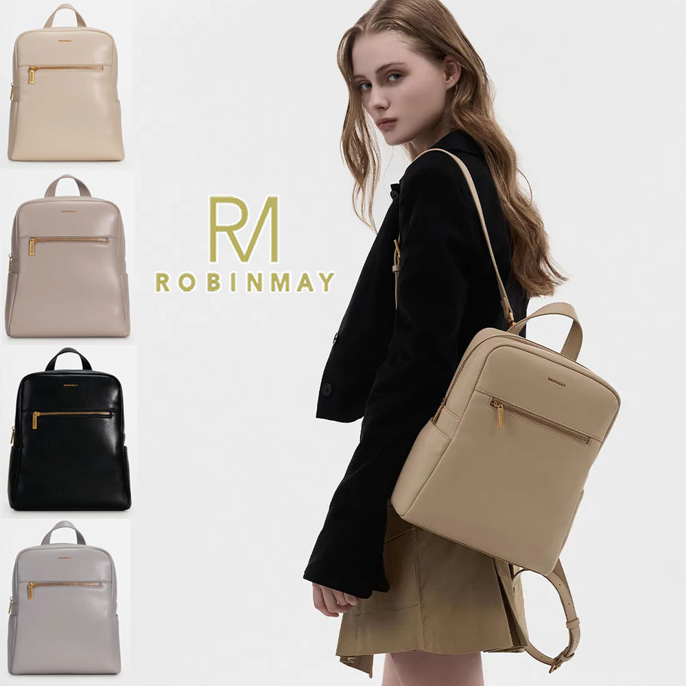 保証付 返品OK  正規品 ROBINMAY ロビンメイ  D118 斯・柑後背包  レディース ボックス型リュックサック バックパック クラシカル 大容量 春夏秋冬 ビーガンレザー ヴィーガン 人気 30代 40代 20代 台湾 通勤通学 旅行 マザーズバッグ ビジネスバッグ スクエアバッグ