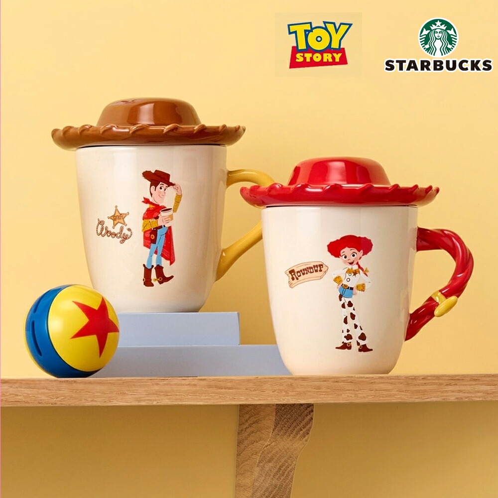 2026新入荷ブランド！保証付 返品OK 海外限定 Starbucks&times;トイストーリ Woody & Jessie Mug Set コップ マグカップ タンブラー ウッディ ジェシー ピクサー ディズニー 355ml 日本未入荷アイテム 正規品 スタバ 10代 20代 30代 40代 50代 60代 通勤通学 コーヒー 紅茶｜ANGELINA - アンジェリーナ
