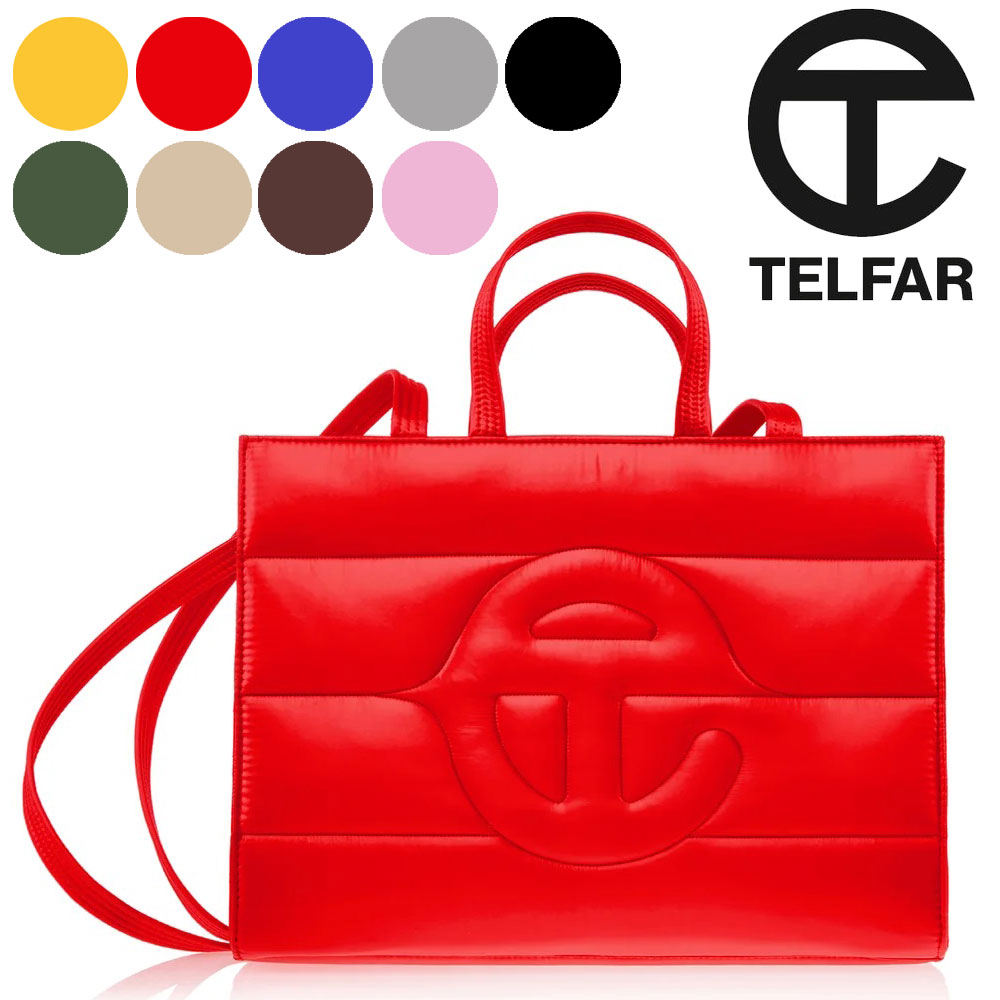 保証付 返品OK 日本 正規品 Telfar テルファー 2026 日本未入荷ブランド キルティング ミディアム パフショッパー Medium Puff Shopper ショルダーバッグ 大きめ ロゴ トートバッグ ユニセックス メンズ レディース バッグ 通勤通学 ダブルストラップ 海外セレブ愛用|ANGELINA - アンジェリーナ