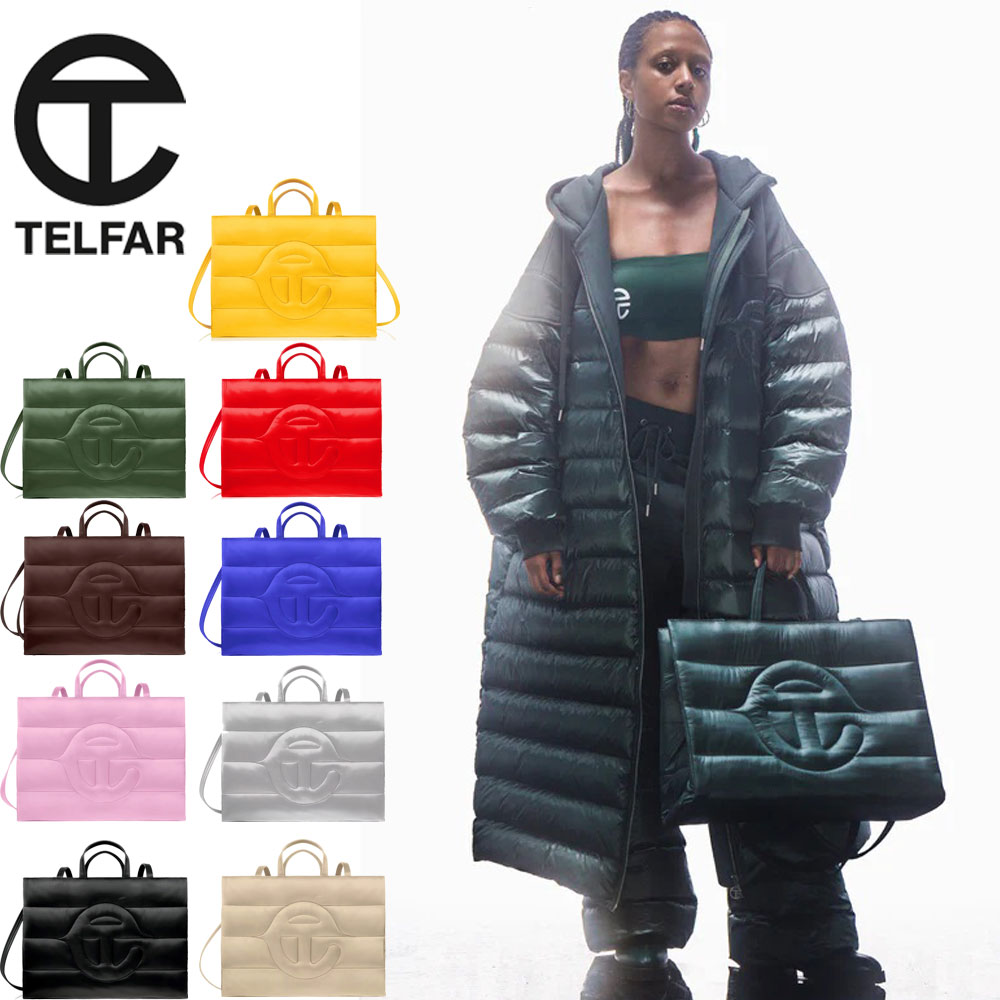 言いはなつ付 返品差しゆるす 日本 定まり品  Telfar テルファー 2026 日本未入荷ブランド名 キルティング ラージ パフショッパー Large Puff Shopper ショルダーバッグ 大きめ ロゴタイプ トートバッグ  ユニ一発やる メンズ レディース  御徒面子 通い通学 ダブルス落とし穴 外国でセレブ愛用 ビッグ
