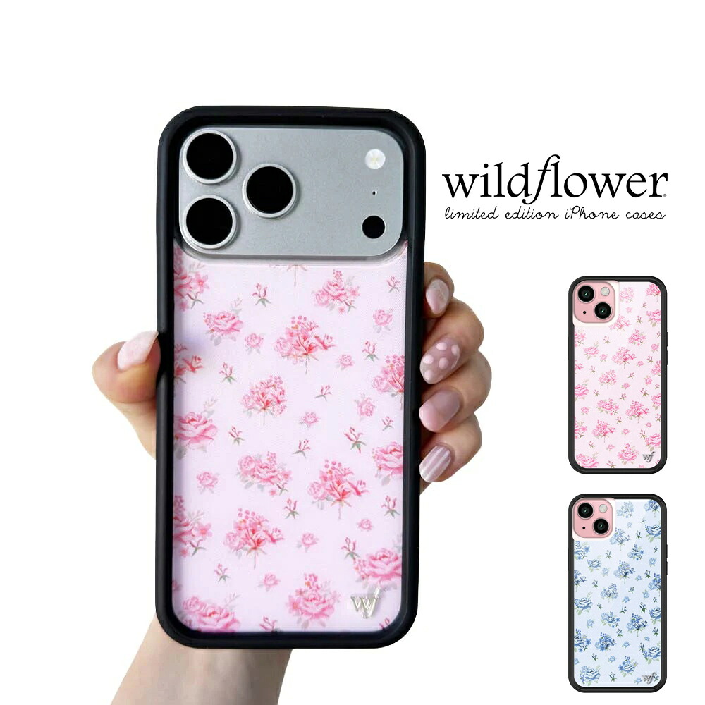 2026 数量限定 Wildflower ワイルドフラワー Wildflower Forget Me Not Floral ハンドメイド デボン・リー カールソン スマホケース iPhoneケース アイフォンケース アメリカ ロサンゼルス プレゼント pink blue ピンク　ブルー 花柄 フローラル フラワー キッドソン好きに｜ANGELINA - アンジェリーナ 9,075円