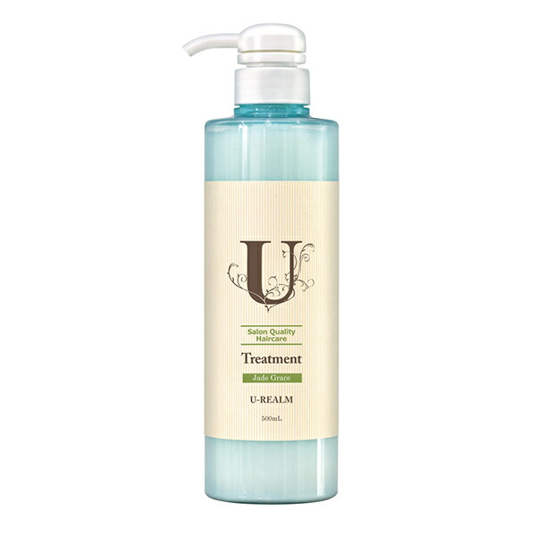 【あす楽】U-REALM ユーレルム トリートメント ジェイドグレイス 500ml|ヘアトリートメント ヘアートリートメント コスメ サロン プレゼント ダメージ ダメージヘア オーガニック 髪 美容室 美容院 女性 彼女 友達 洗い流すトリートメント