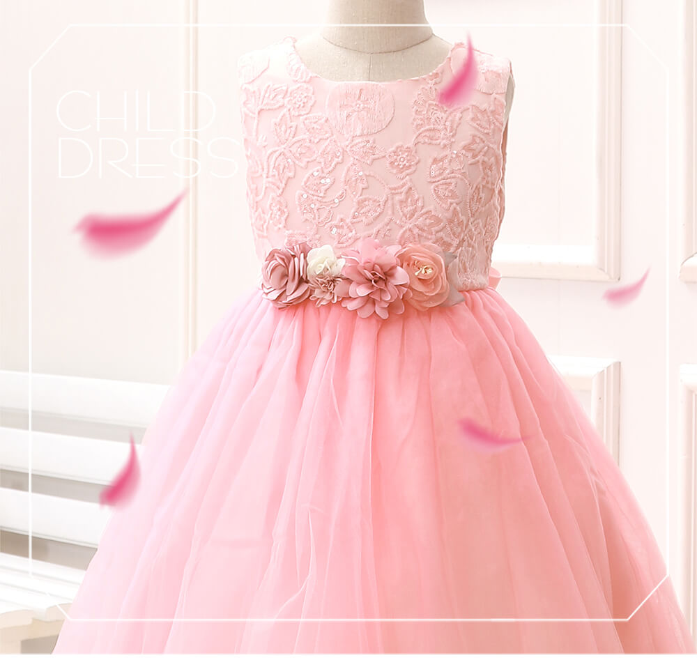 salmon flower girl dresses
