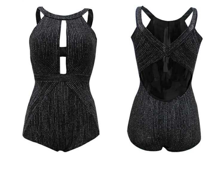 楽天市場 Alp 水着 レディース ワンピース オールインワン水着 ノンワイヤー パット入り ブラック モノトーン M L Xl 3l 体型カバー 胸元シースルー ハイネック オープンバック 大人ヘルシー 上品シルエット 美脚 足長 無地 海 プール メール便y エンジェルルナ Angel