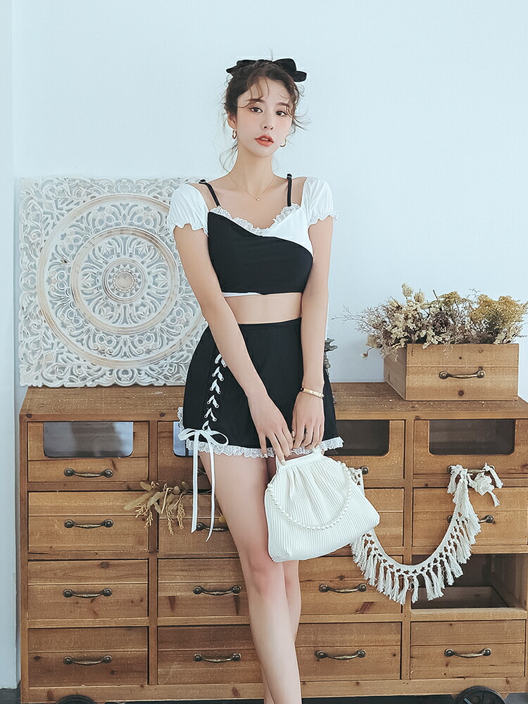 ALP 大海原水着 レディース セパレート ビキニ水着 スコート ボクサー 