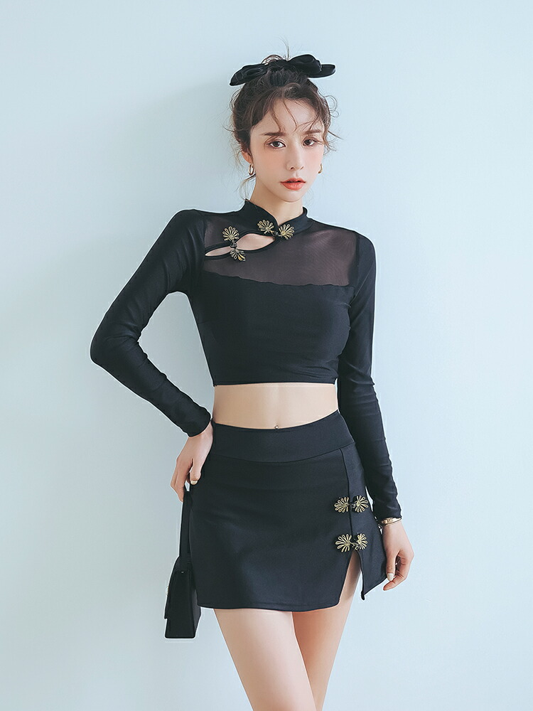 Alp 水泳着 レディース セパレート タンキニ 上下2グレイド書割り ノン鉄条 パット料 道中師ん坊 黒 M L Xl 体型目かくし 色っぽい カクテルドレスルー 長袖 縫い鉤 首供人 スコート お尻壱体型 陶磁器衣紋気流 無地 海洋 プール 郵書信便y Foxunivers Com