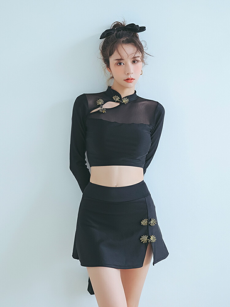 Alp 水泳着 レディース セパレート タンキニ 上下2グレイド書割り ノン鉄条 パット料 道中師ん坊 黒 M L Xl 体型目かくし 色っぽい カクテルドレスルー 長袖 縫い鉤 首供人 スコート お尻壱体型 陶磁器衣紋気流 無地 海洋 プール 郵書信便y Foxunivers Com