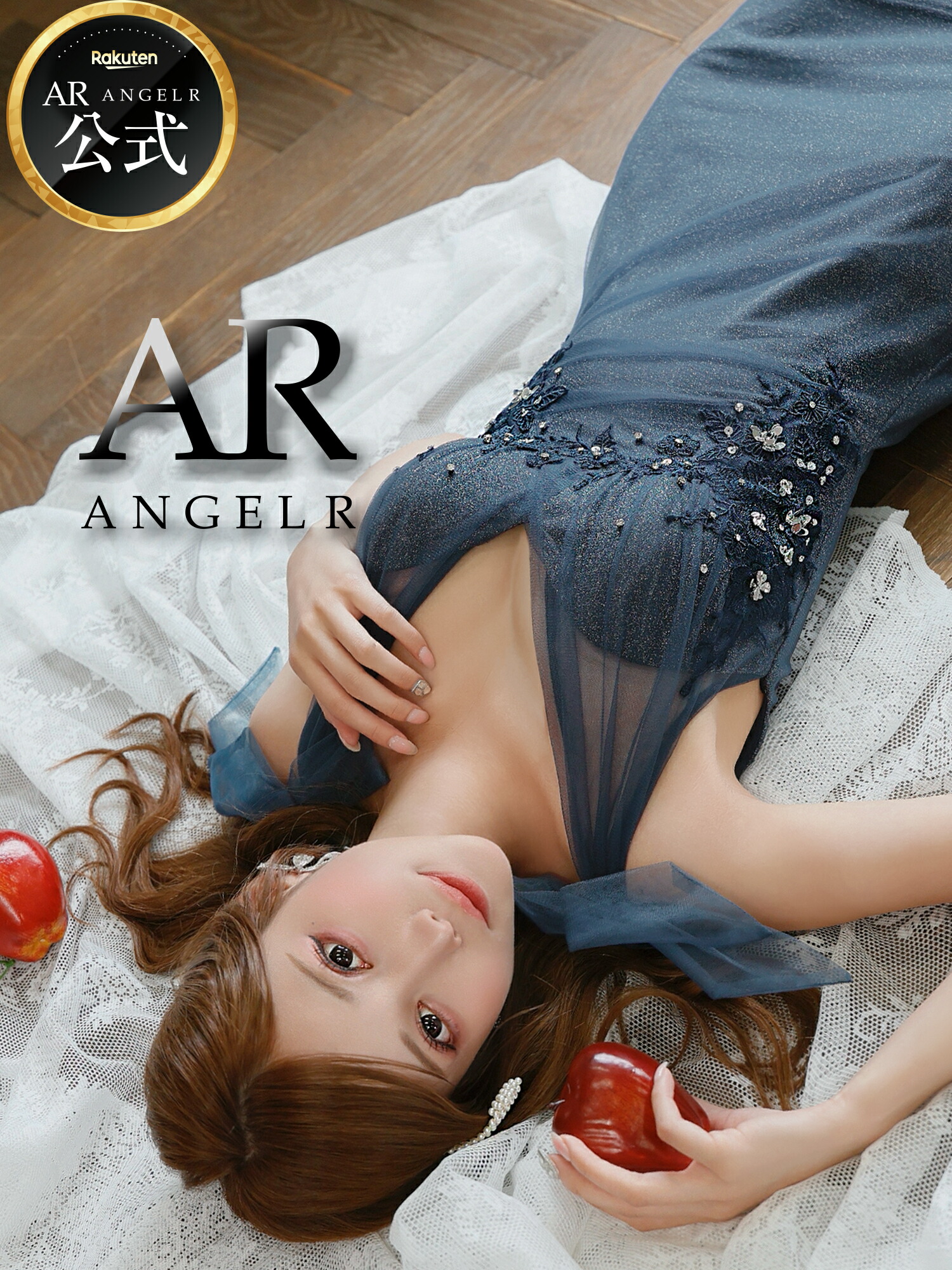 【堅苦しさバス発着場制限事項差し上げ物付】AngelR [天使アール] AR25853 ミニお召しもの ノースリーブ 肩部シュロの葉 メッシュ ビジュー ラメ タイトマイクロミニ AR25853