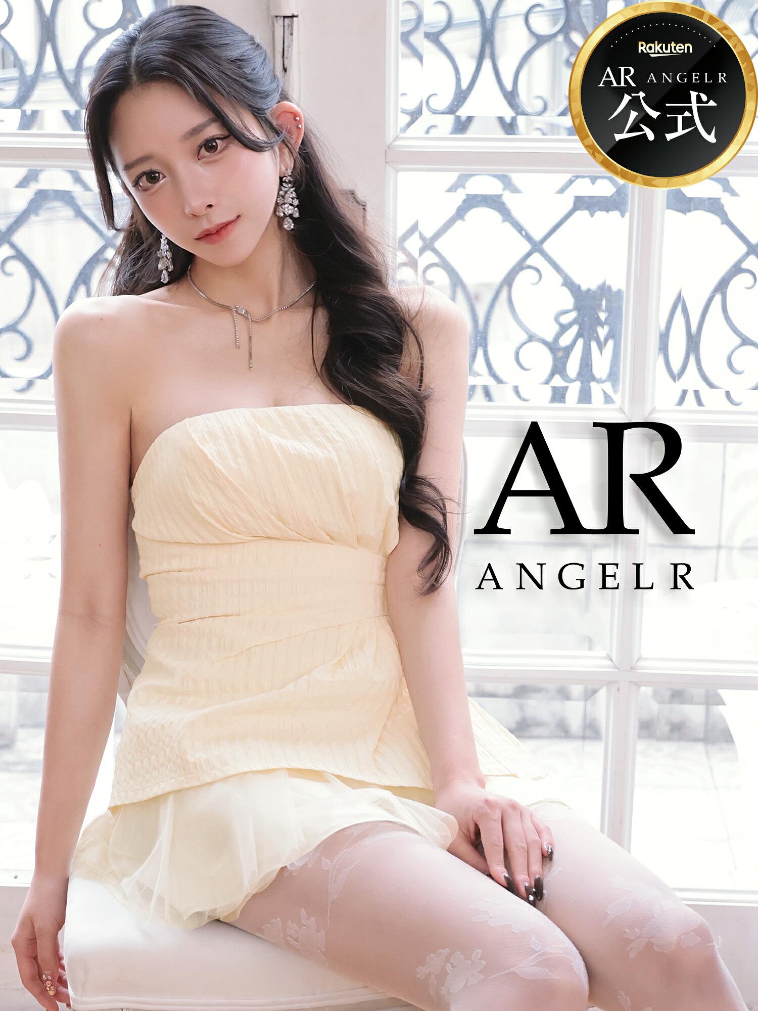【公式ストア限定プレゼント付】AngelR [エンジェルアール] AR26314 ミニドレス ベアトップ ウエストタック シフォン フリル セパレート フレア マイクロミニ AR26314 20,717円