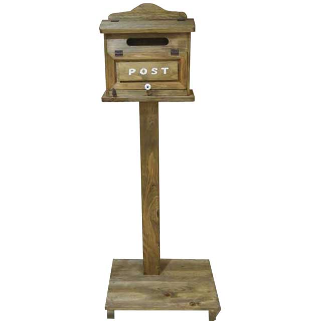 【継続期間制限事項10％OFF】郵便うけ 横型 木製ひのき POST 彫り込み一皿 独立独歩照明ランプ 気取らない木台付き添い人 置き手紙郵便うけ アンティーク赤銅色  購入注文お手伝いさん