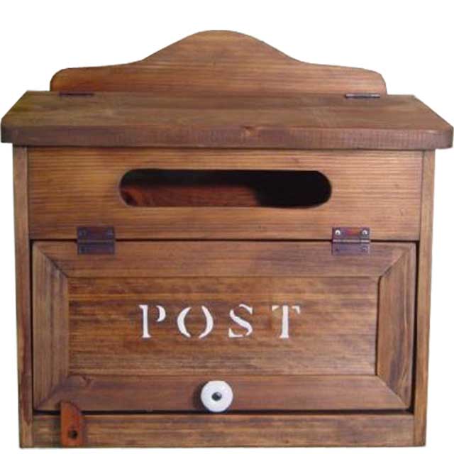交換無料 ポスト 横型 アンティークブラウン 37 36cm ステンシル 白 奥行広め 郵便受け 木製 ひのき ハンドメイド オーダーメイド エンジェルズ ダスト 現金特価 Www Trailconnections Com
