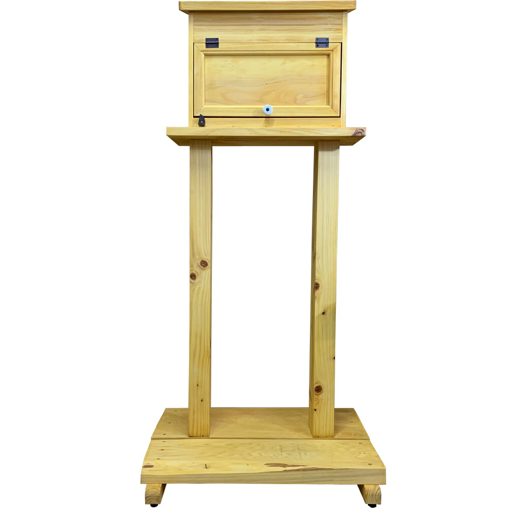 楽天市場】家型ポスト 木の扉 ナチュラル w50d45h140cm 自立スタンド