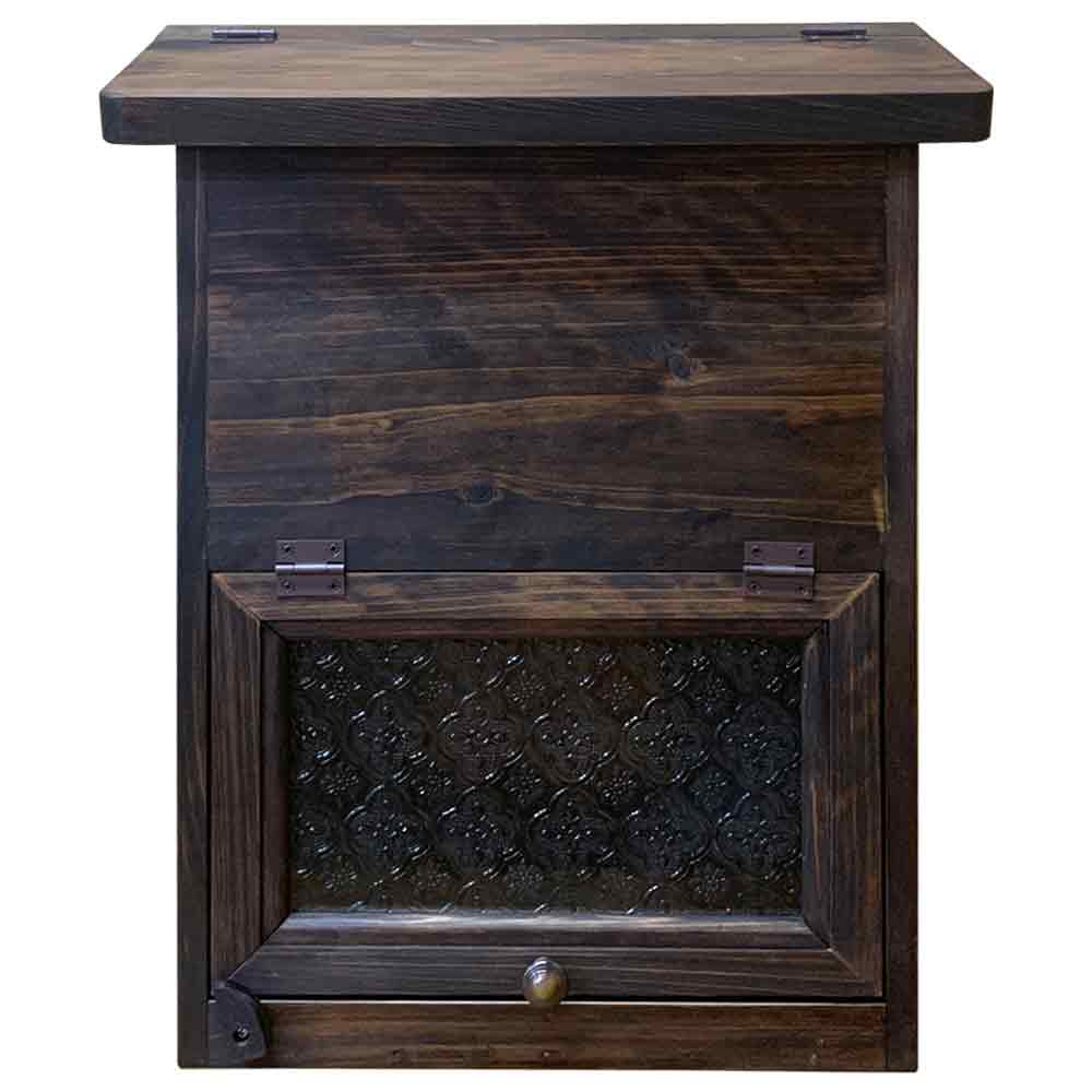 縦型ポスト フローラガラス扉 ダークブラウン w32d14h41cm 角2封筒対応 投函口なし 真鍮つまみ 木製 ひのき ハンドメイド オーダーメイド