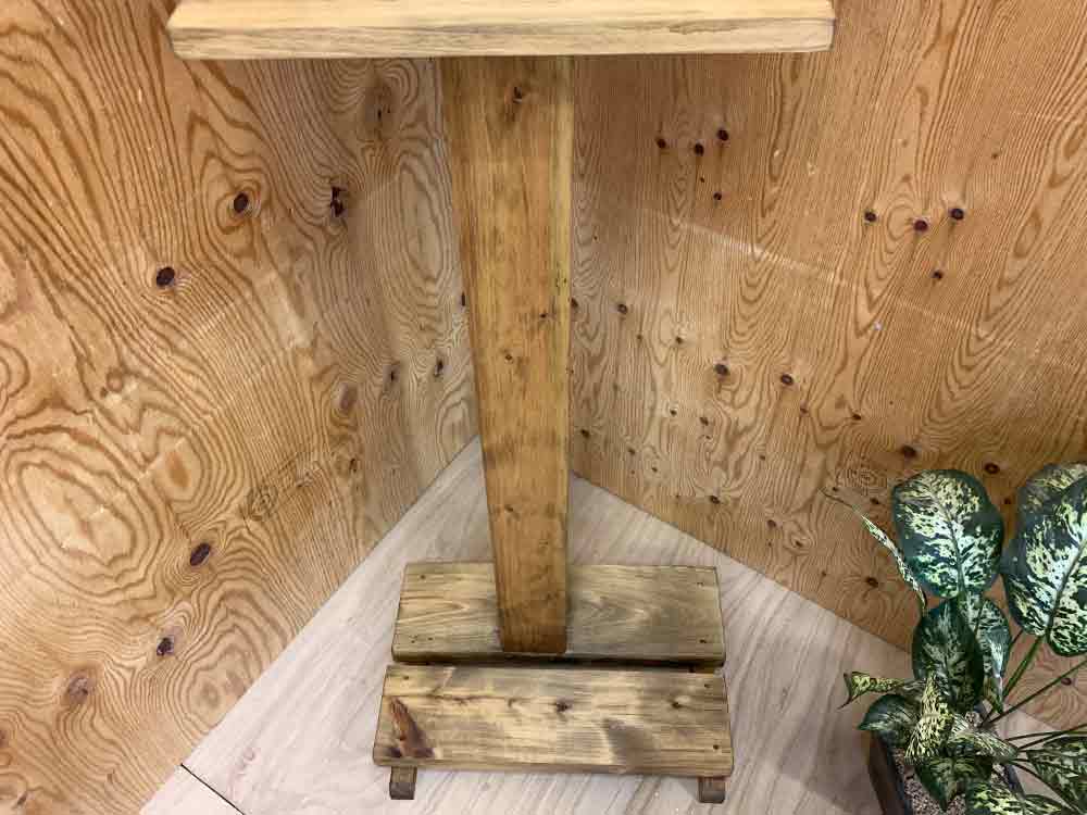 ポスト 自立スタンド アンティークブラウン 37×14×36cm 高さ140cm 名