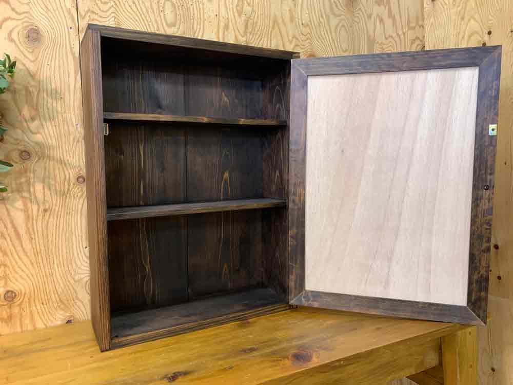 キャビネット 全面ミラー扉 ダークブラウン 45×15×60cm ハンドメイド 木製 ひのき 背板つき アイアンつまみ オーダーメイド 収納家具 | unizambeze.ac.mz