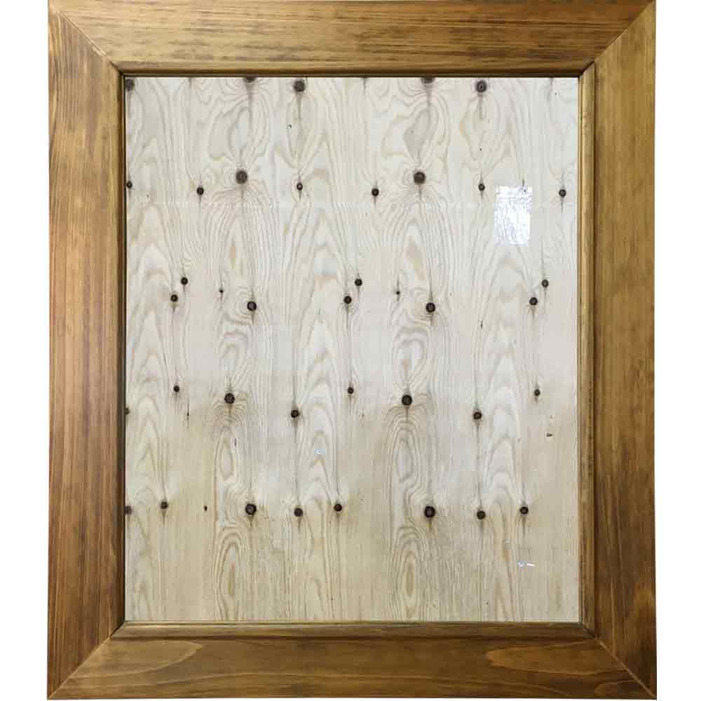 ミラー 太枠 鏡 吊り下げ金具 70×2×80cm アンティークブラウン 木製 ひのき ハンドメイド オーダーメイド