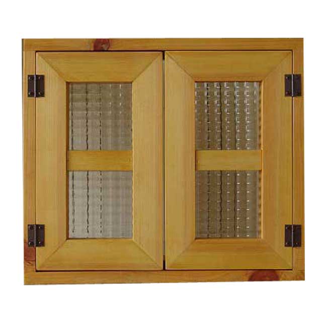 室内窓 採光窓 チェッカーガラス ナチュラル 木製 ひのき 40×35cm扉厚み3cm マグネット仕様 オーダーメイド|エンジェルズ ダスト