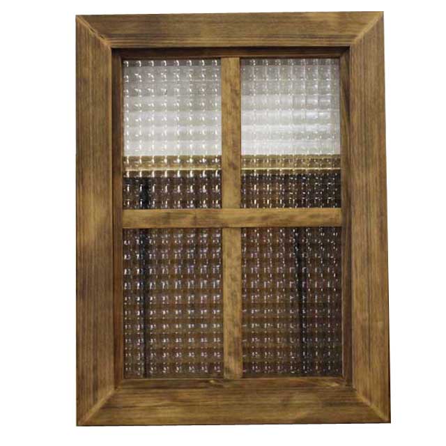 Fixウインドー 木製 ひのき チェッカーヴィードロフレーム 両面猿お代ガラス窓 40 3 5 30cm 北欧 アンティーク銅色 順番仲働 Odeftg Com