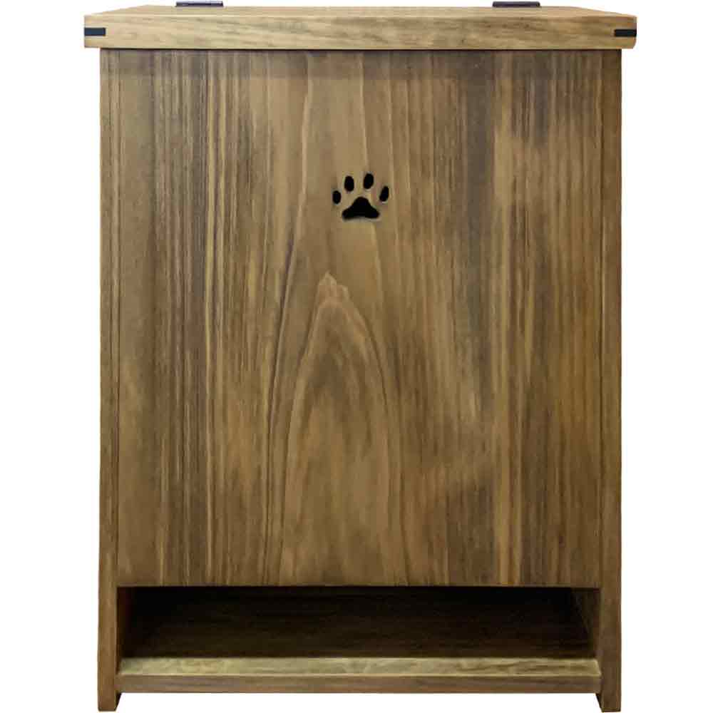 オーダーメイド作品　ペットシートストッカー　木製 楽天市場】ペットシートストッカー 名入れ 無塗装白木 25×18×53cm 肉球