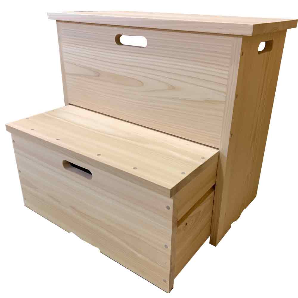 楽天市場】踏み台 引き出し式踏み台 ライトオーク 35×31.5×37.5